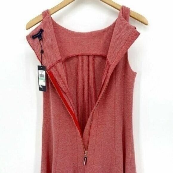Tommy Hilfiger Womens Red Textured Fit & Flare 8 Knee Length Tank Dress NWT - Picture 9 of 10